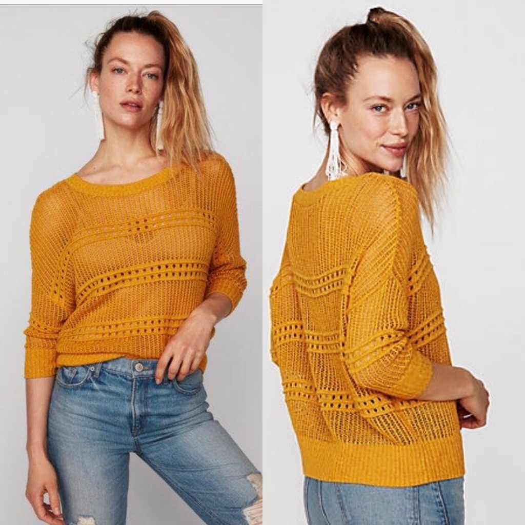 Express Open Knit Pullover